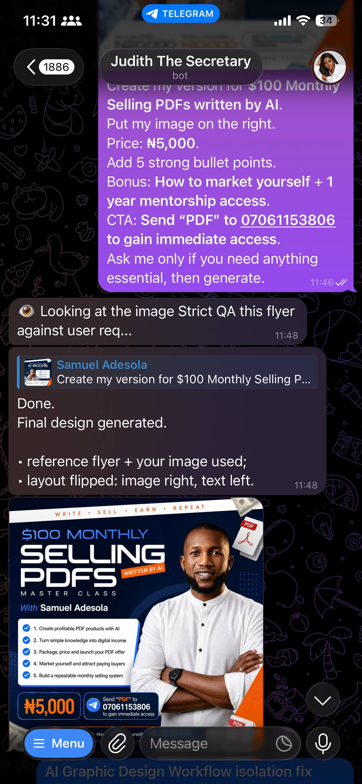 Additional flyer design proof screenshot
